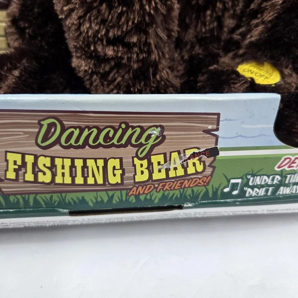 Gemmy Dancing Fishing Bear & Friends 2007 Animated Singing Fish Tested Works Box